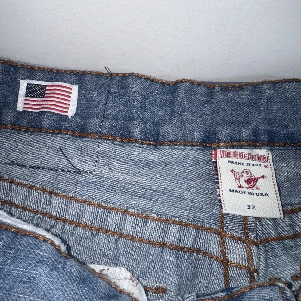 Vintage True Religion Billy Mens 32x30 Blue Denim Boot Cut Jeans Y2K Made in USA